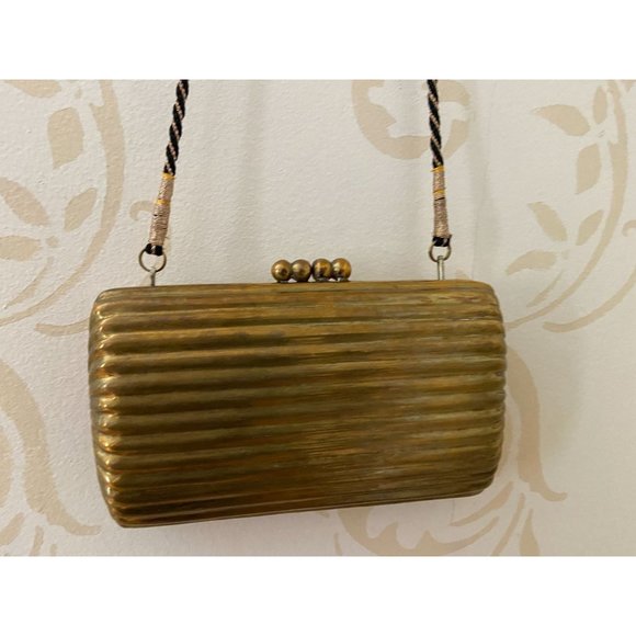 Vintage Solid Brass Dinner Gorgeous Handbag Bag - Picture 2 of 7